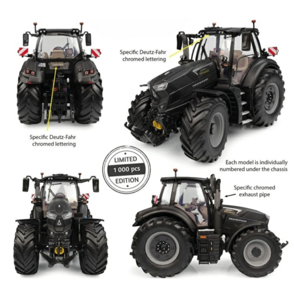 Universal Hobbies 1:32rd Scale Deutz-Fahr 7250 TTV Warrior Matt Black