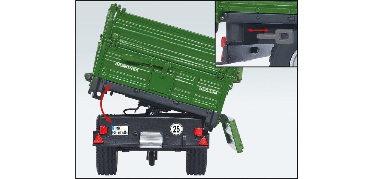 Wiking - Brantner E 6035 single-axle threeside tipper - 1:32