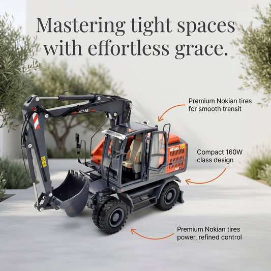 AT - Atlas 160W wheeled Excavator.