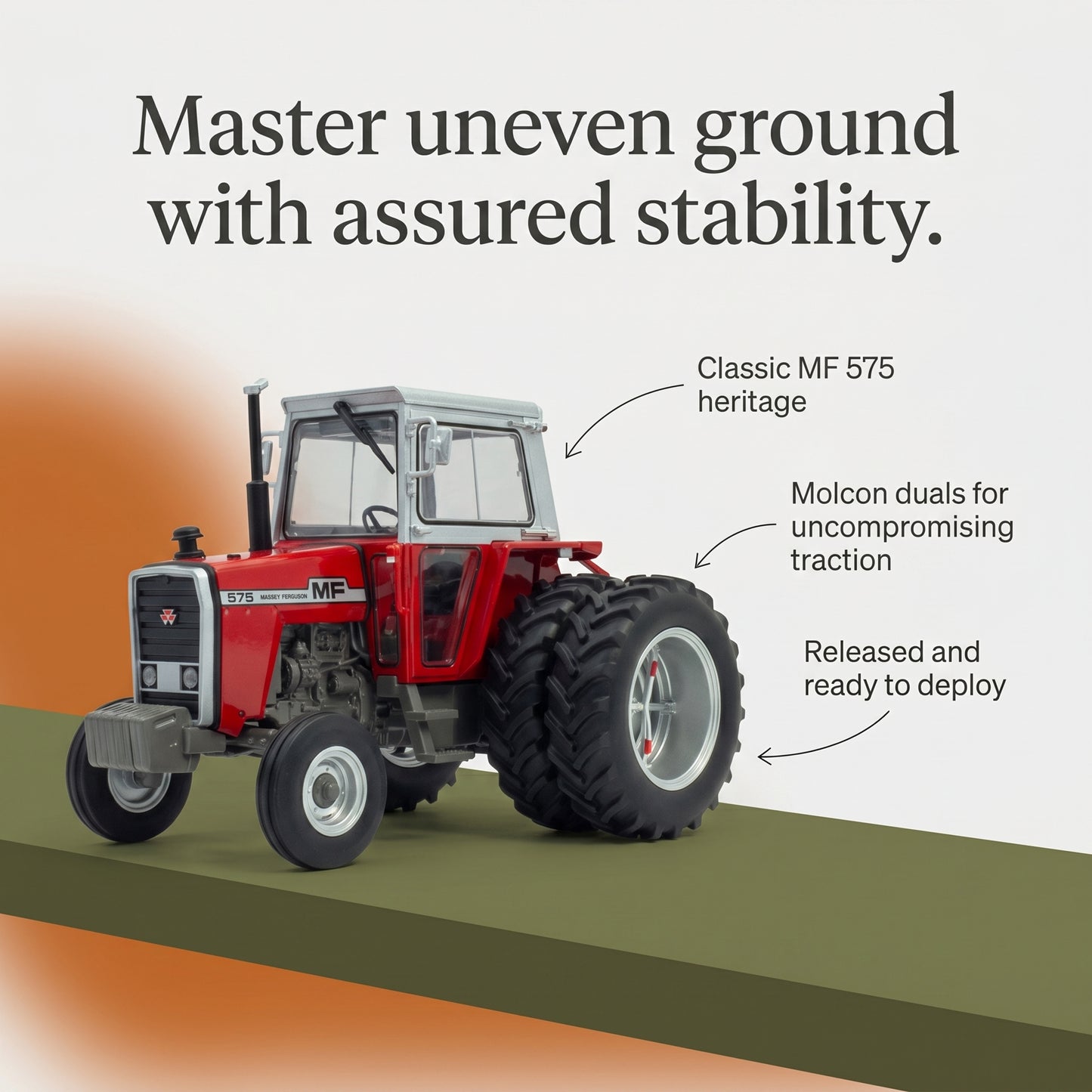 Universal Hobbies - Massey Ferguson 575 w/Molcon Duals - 1:32
