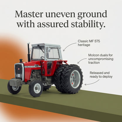 Universal Hobbies - Massey Ferguson 575 w/Molcon Duals - 1:32