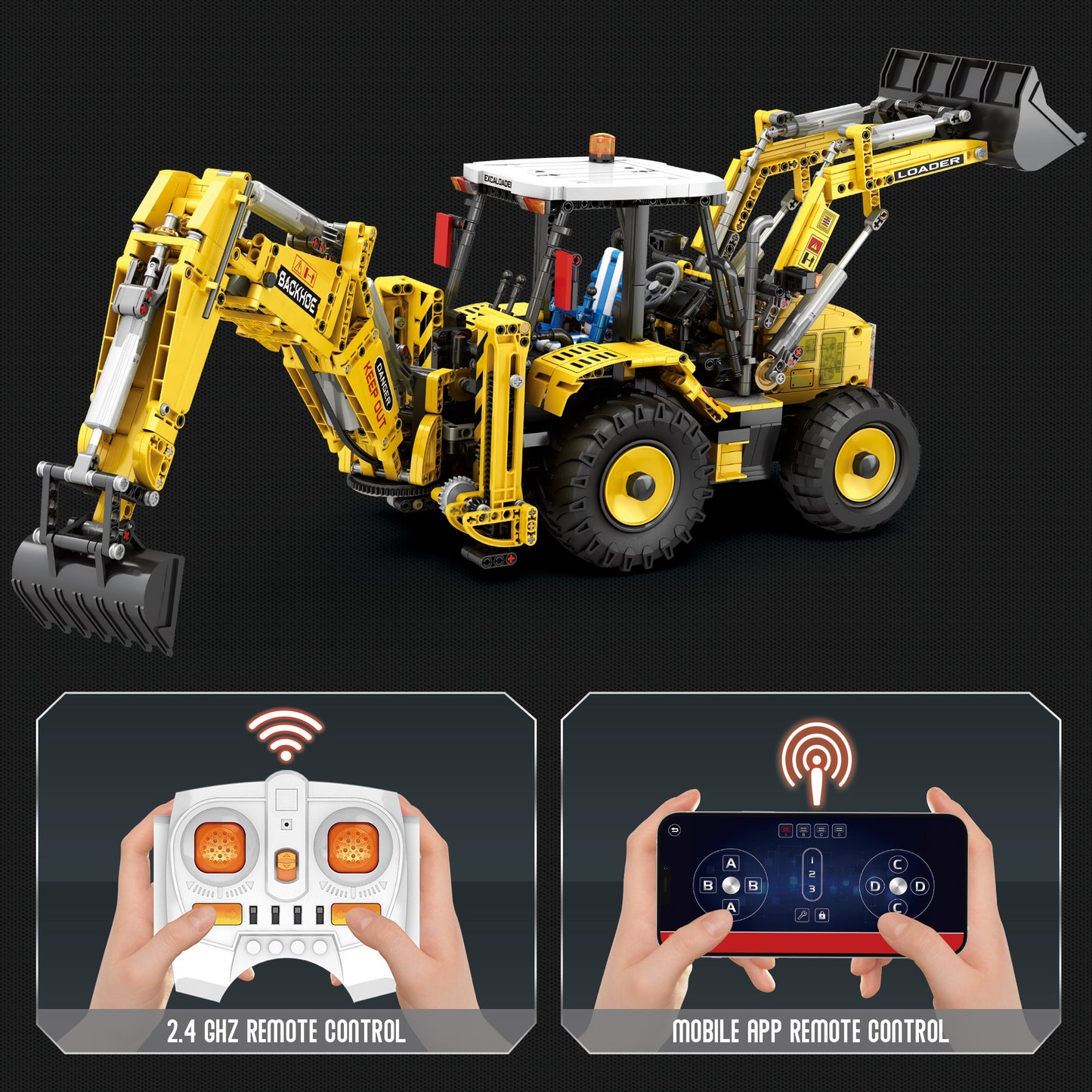 Bulldozer with Back Hoe（Remote Control Version）