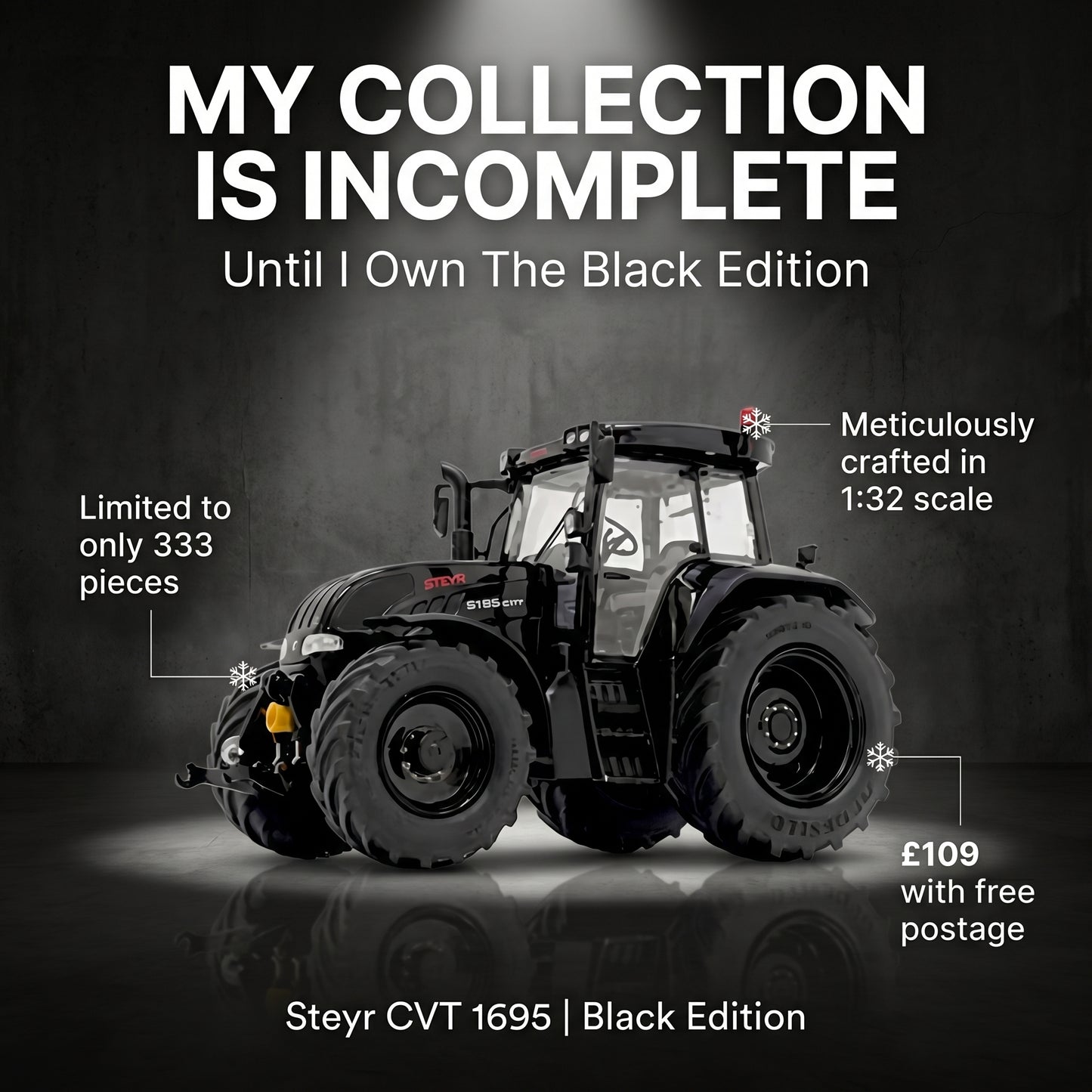 Marge Models - Steyr CVT 1695, black limited edition.