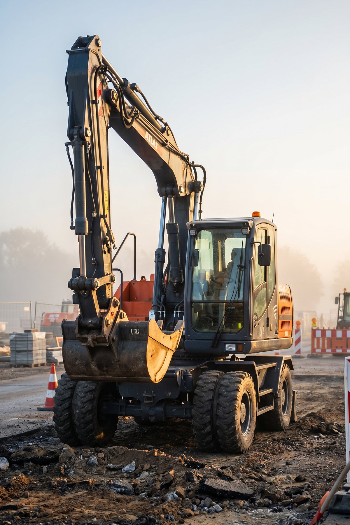 Atlas Digger Roadworks Fine Art Print