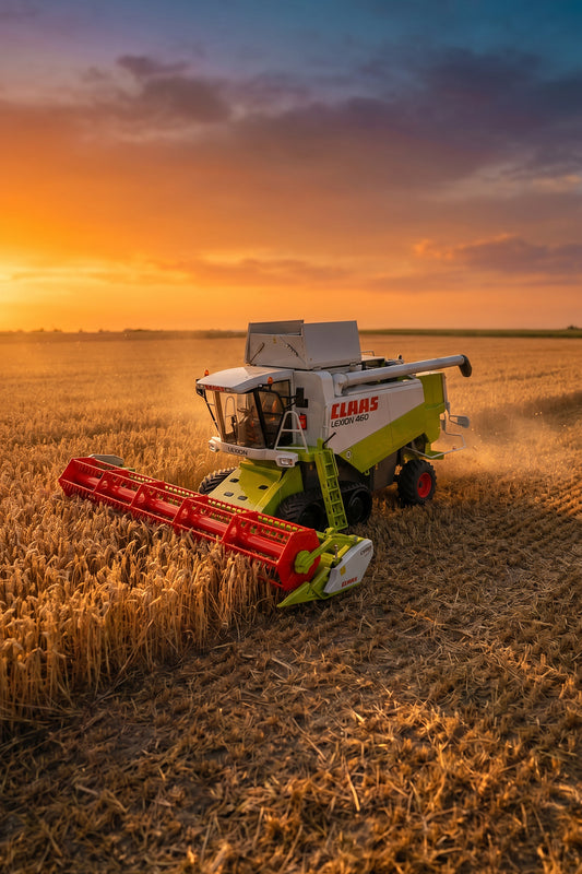 Claas Lexion Sunset Fine Art Print