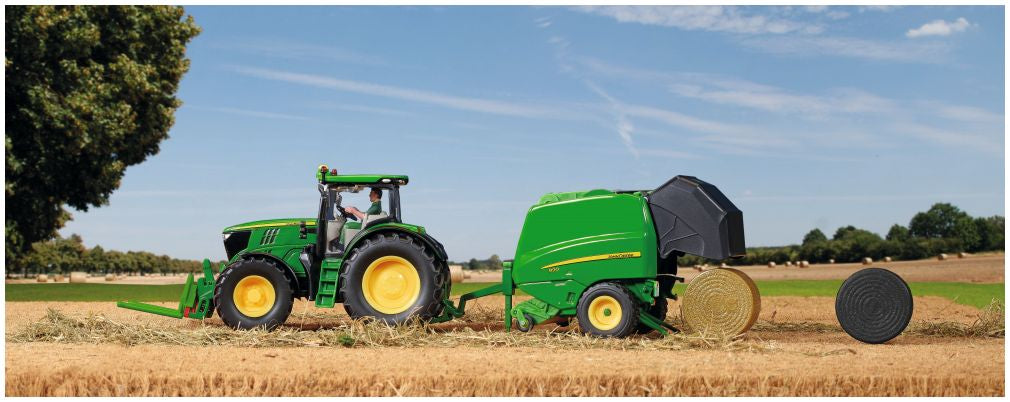 Siku - John Deere 6175R Tractor w/Round Baler - 1:32
